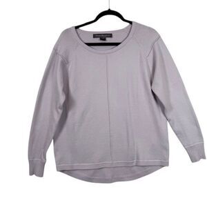 French Connection‎ Babysoft Lavender Round Neck Sweater Hi Lo Hem Size Medium
